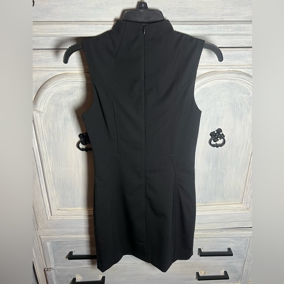 Theory Black Wool High Neck Fitted Power Bellaire Dress Office Quiet Luxury‎ - Picture 7 of 10